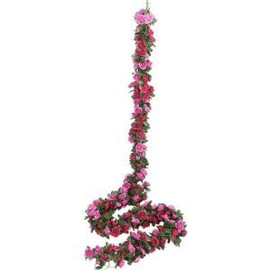 5 Pack 46 FT Fake Rose Vine Flowers Plants Artificial Flower Hanging Rose Ivy